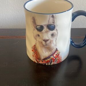 Llama  stoneware coffee mug cup